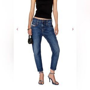 Diesel Black Gold Distressed Boyfriend Fayza Jeans Stretch Denim Size 24